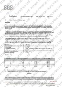 香港口罩- SGS-PFE Synthetic Blood Penetration Flammability test report